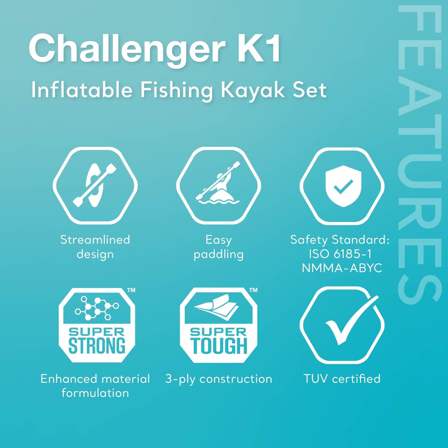 INTEX Challenger Inflatable Kayak Series: Includes Deluxe 86in Kayak Paddles
