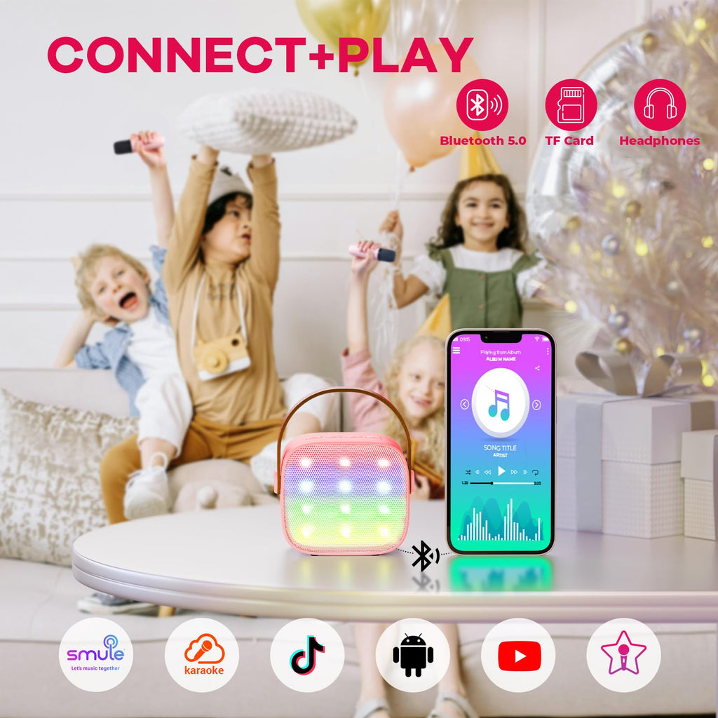 Mini Karaoke Machine for Kids Adults, Portable Bluetooth Speaker - craques