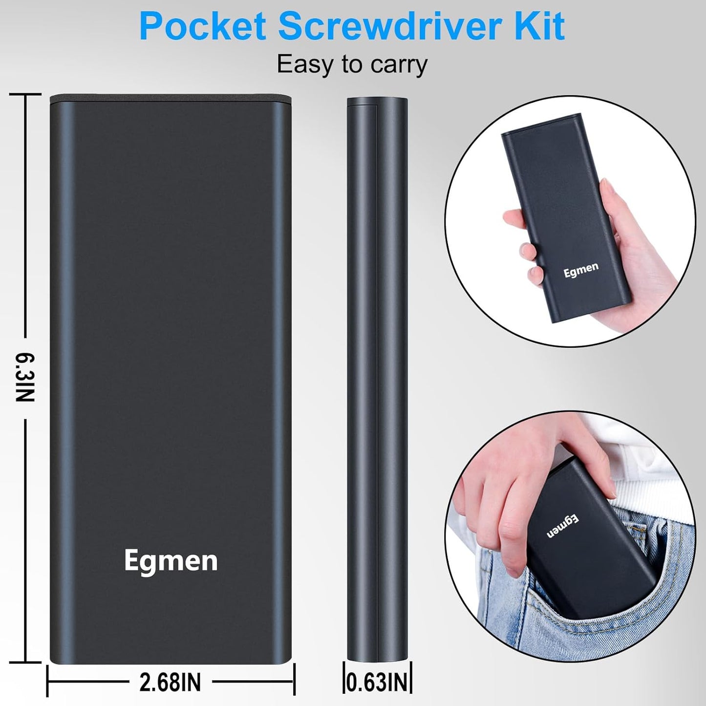 Egmen Precision Screwdriver Set, 25 in 1 Mini Magnetic Small Screwdriver Set Case for PC