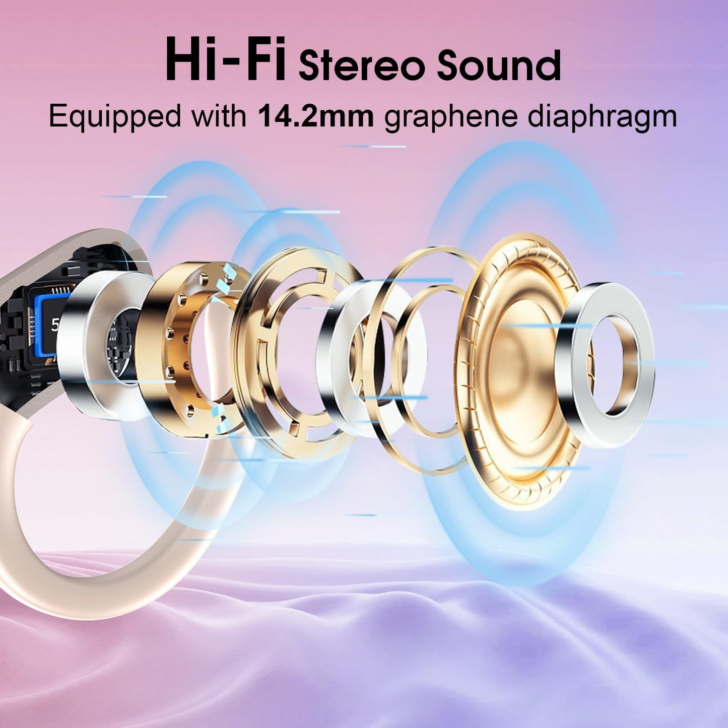 Wireless Earbuds 75hrs Bluetooth 5.4 Headphone Sport