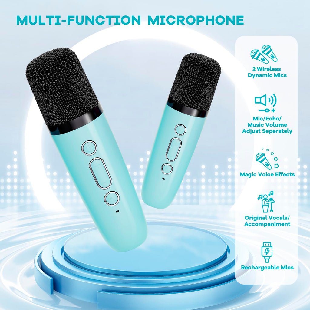 Mini Karaoke Machine for Kids Adults, Portable Bluetooth Speaker - craques