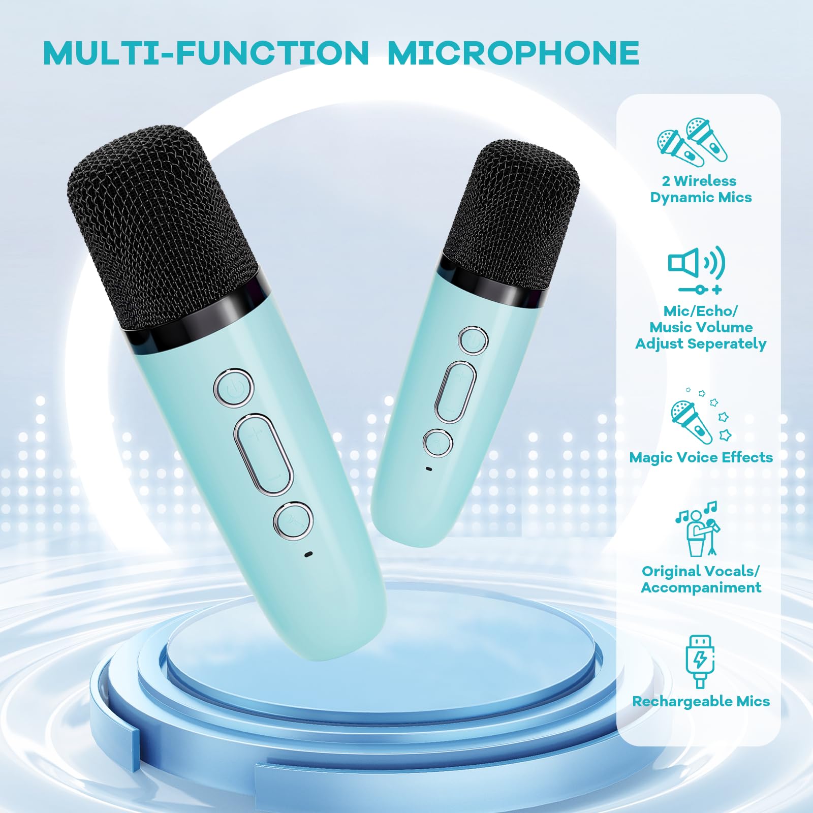 Mini Karaoke Machine for Kids Adults, Portable Bluetooth Speaker - craques