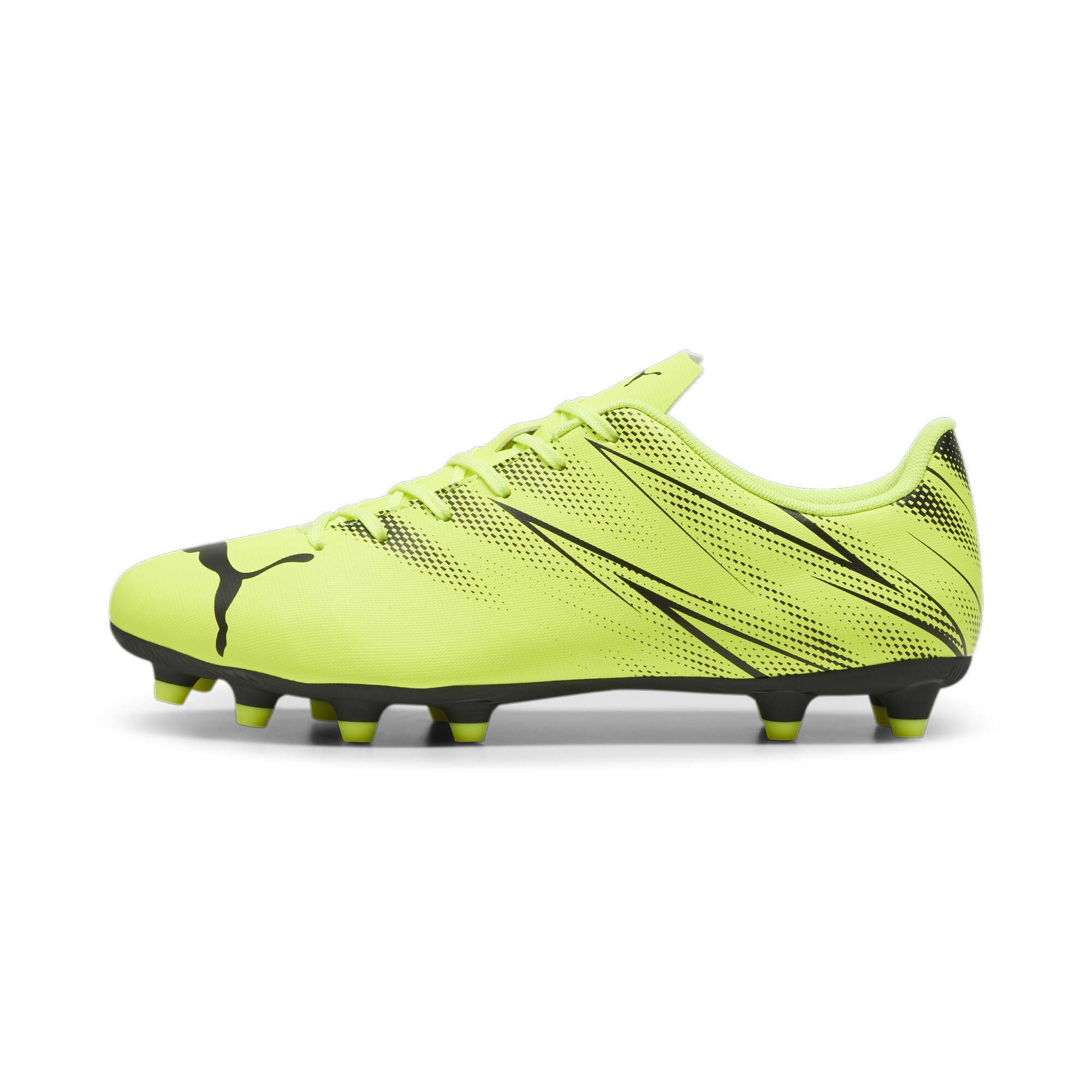PUMA Men’s Soccer Cleats Lightweight Firm Ground Shoes - 9.5 / Electric Lime-puma Black