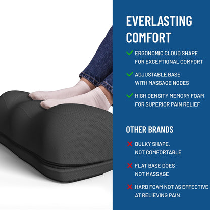 Everlasting Comfort Memory Foam Foot Rest Under Desk - Ergonomic Office Foot Stool