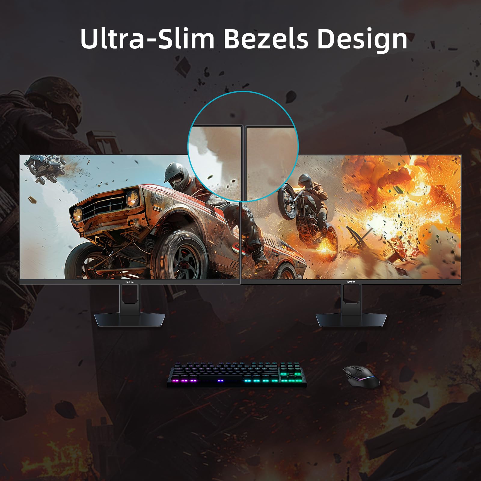 KTC 24 inch 190Hz/180Hz Gaming Monitor - craques