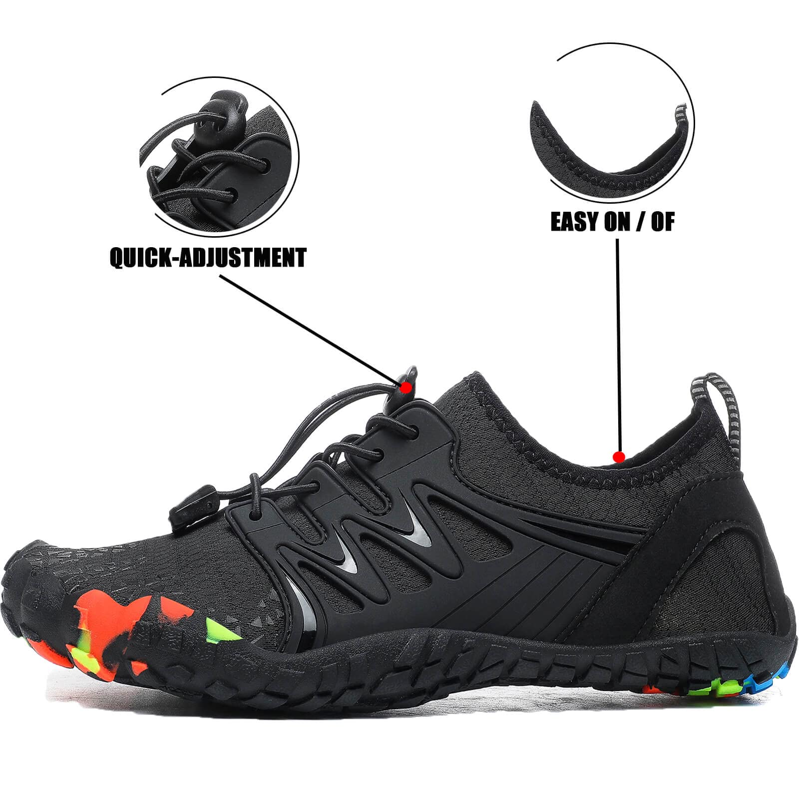 Mens Womens Water Shoes Quick-drying Barefoot Swimming Shoes - craques