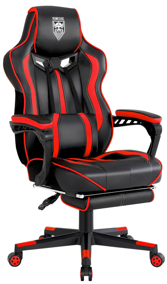 Vonesse Gaming Chair with Footrest Computer Chair