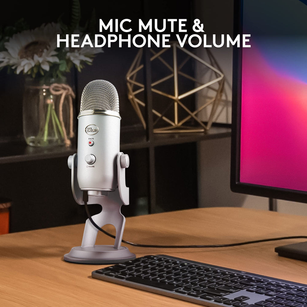 Blue Yeti USB Microphone for PC, Mac, Gaming, Recording, Streaming, Podcasting - craques