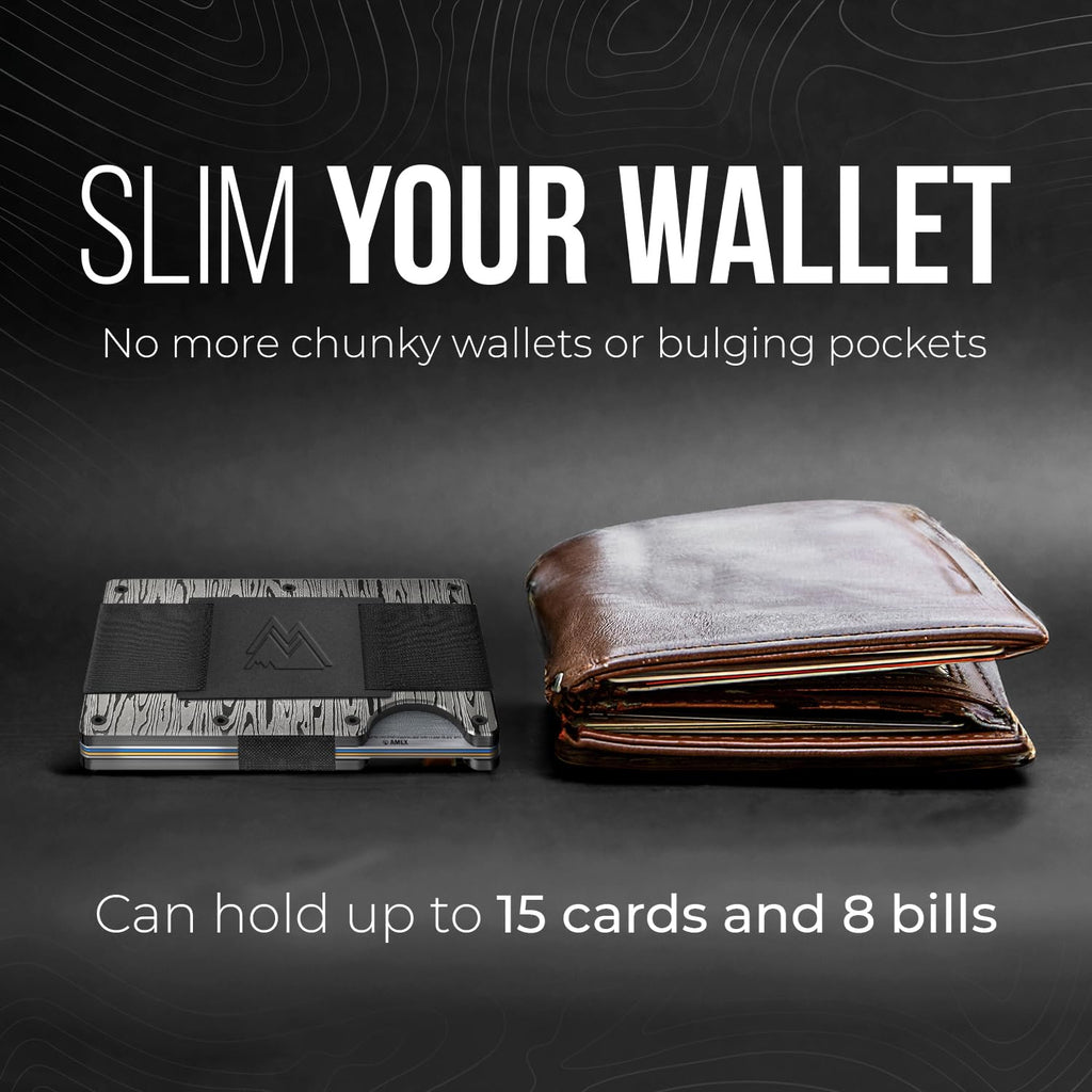 Craques RFID Blocking Minimalist Wallet with Wood Pattern craques