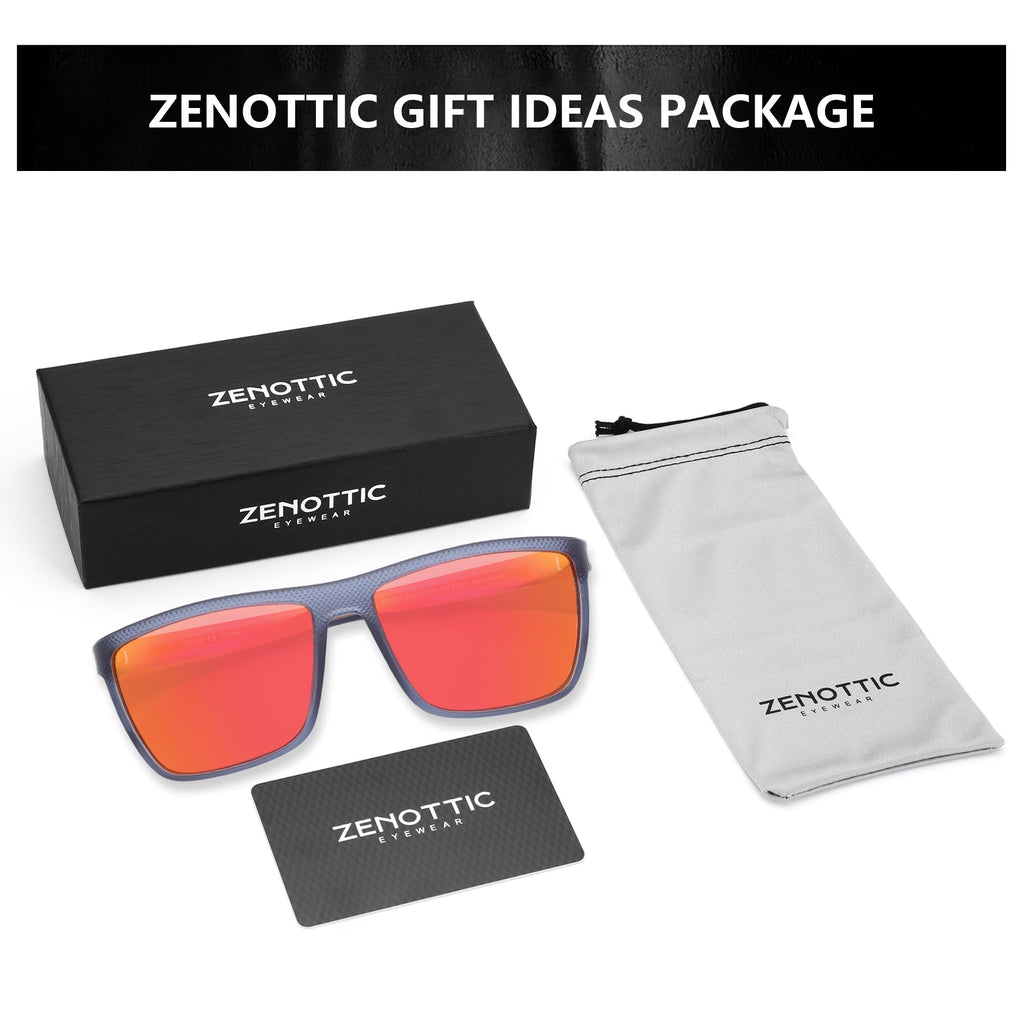 ZENOTTIC Polarized Sunglasses for Men Lightweight TR90 Frame UV400 Protection Square Sun Glasses craques
