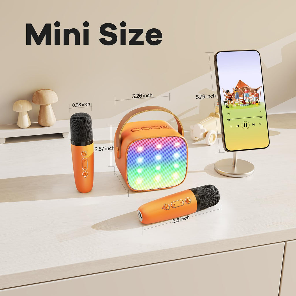 Mini Karaoke Machine for Kids Adults, Portable Bluetooth Speaker - craques
