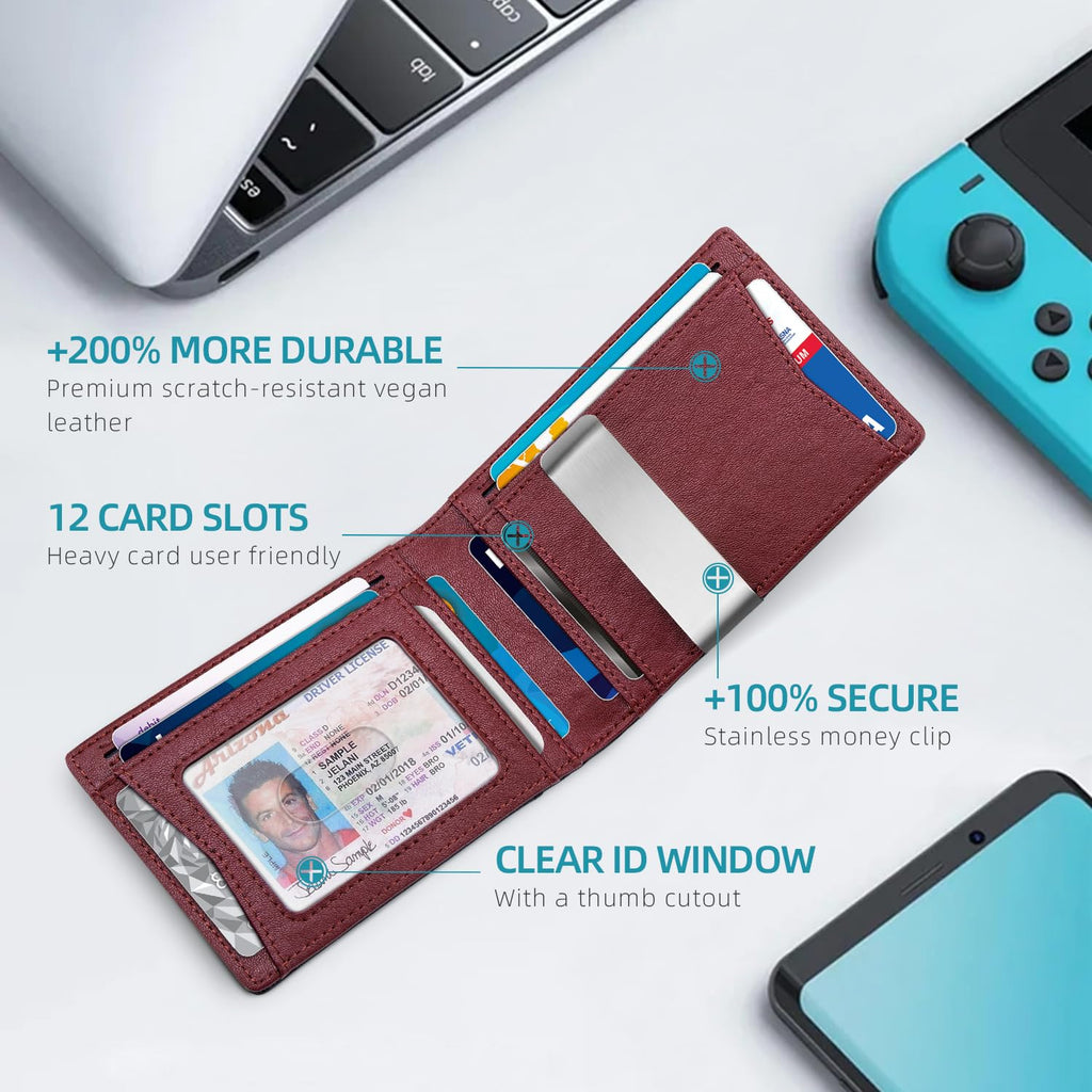 Craques Slim RFID Wallet for Men - Brown Leather craques