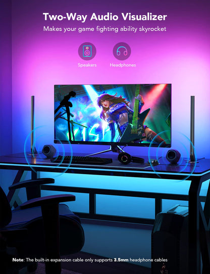 Govee RGBIC Gaming Light Bars H6047 with Smart Controller, Wi-Fi Smart LED Gaming Lights