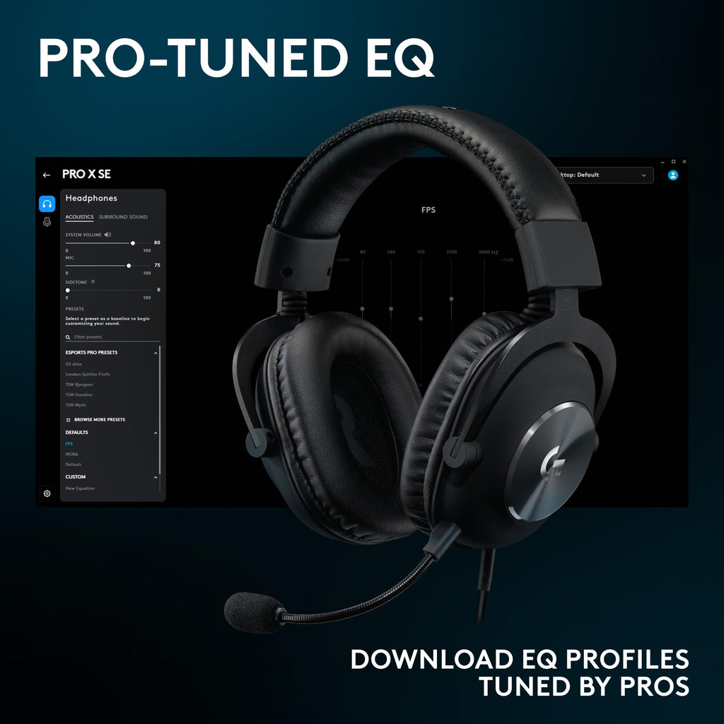 Craques Logitech G PRO X Gaming Headset Wireless USB craques