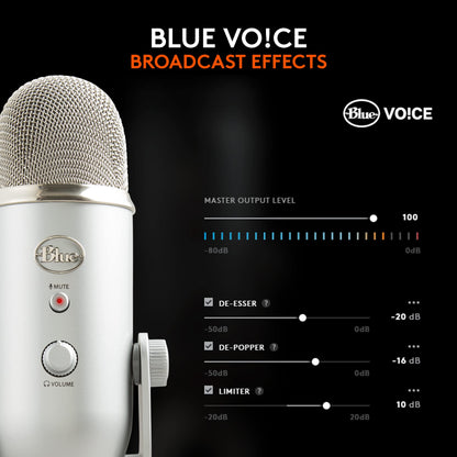 Blue Yeti USB Microphone for PC, Mac, Gaming, Recording, Streaming, Podcasting