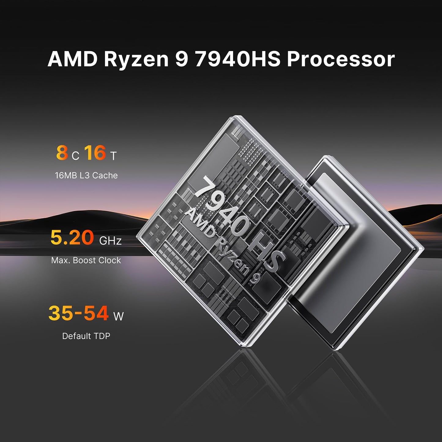 BOSGAME P4 Gaming Mini PC Ryzen 7 5700U 32GB RAM 1TB NVMe M.2 2280 SSD Windows 11 Pro Mini Computers