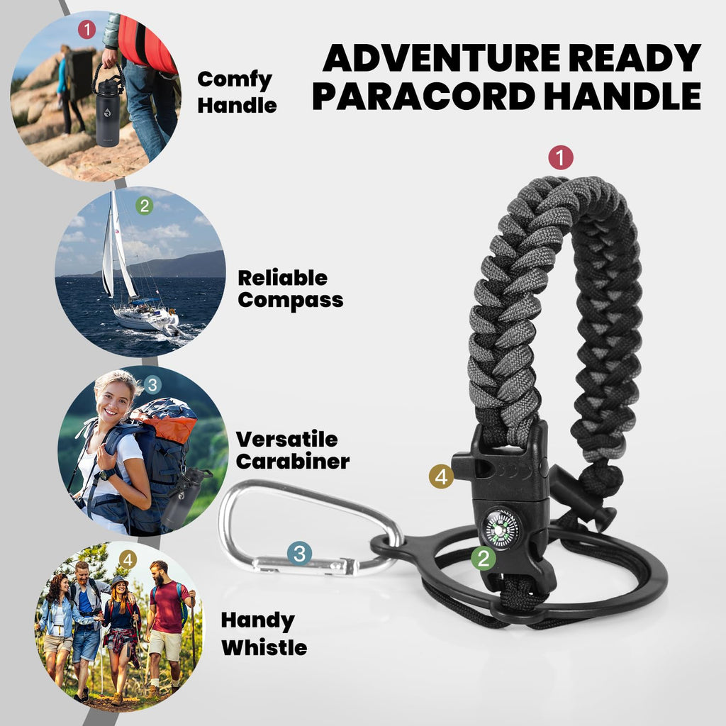 RAYMYLO One Gallon Water Bottle Insulated Triple Walled Vacuum Stainless Steel (Cold for 48 Hrs) Leak Proof & BPA-Free