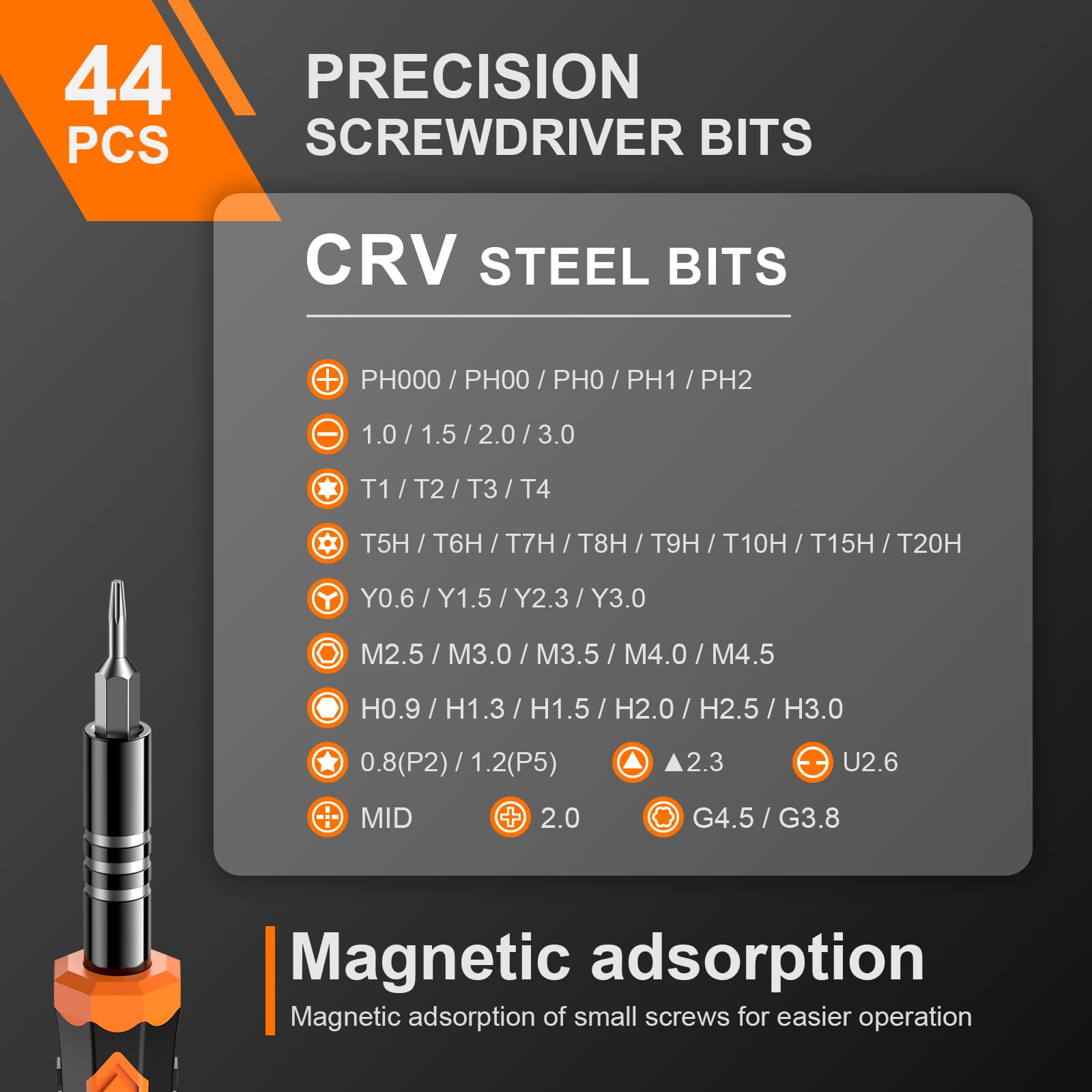 JOREST 38Pcs Small Precision Screwdriver Set, Tool Gifts for Men - craques