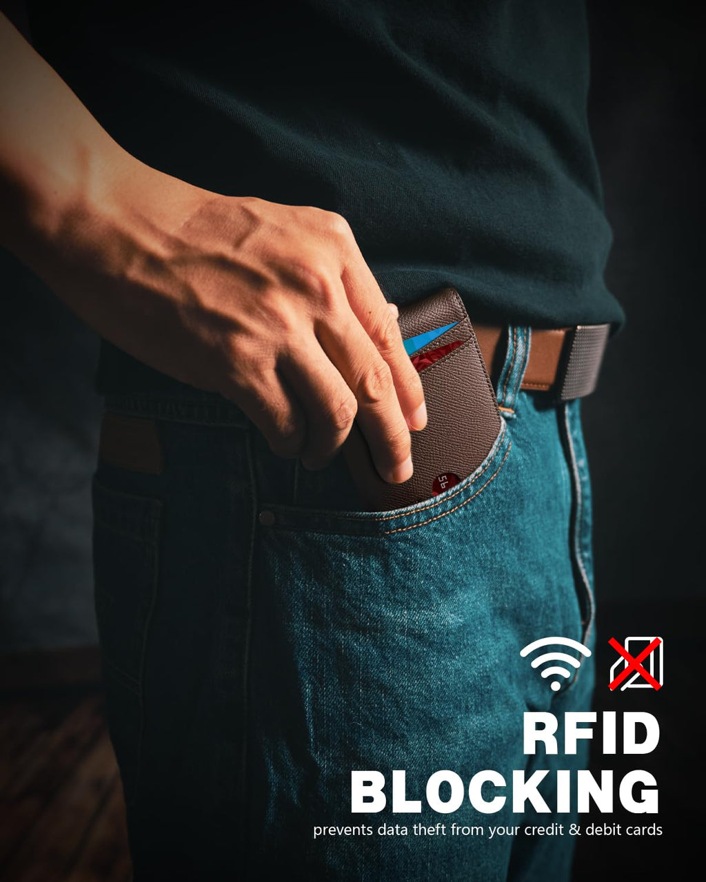 Craques Slim RFID Wallet for Men - Brown Leather craques