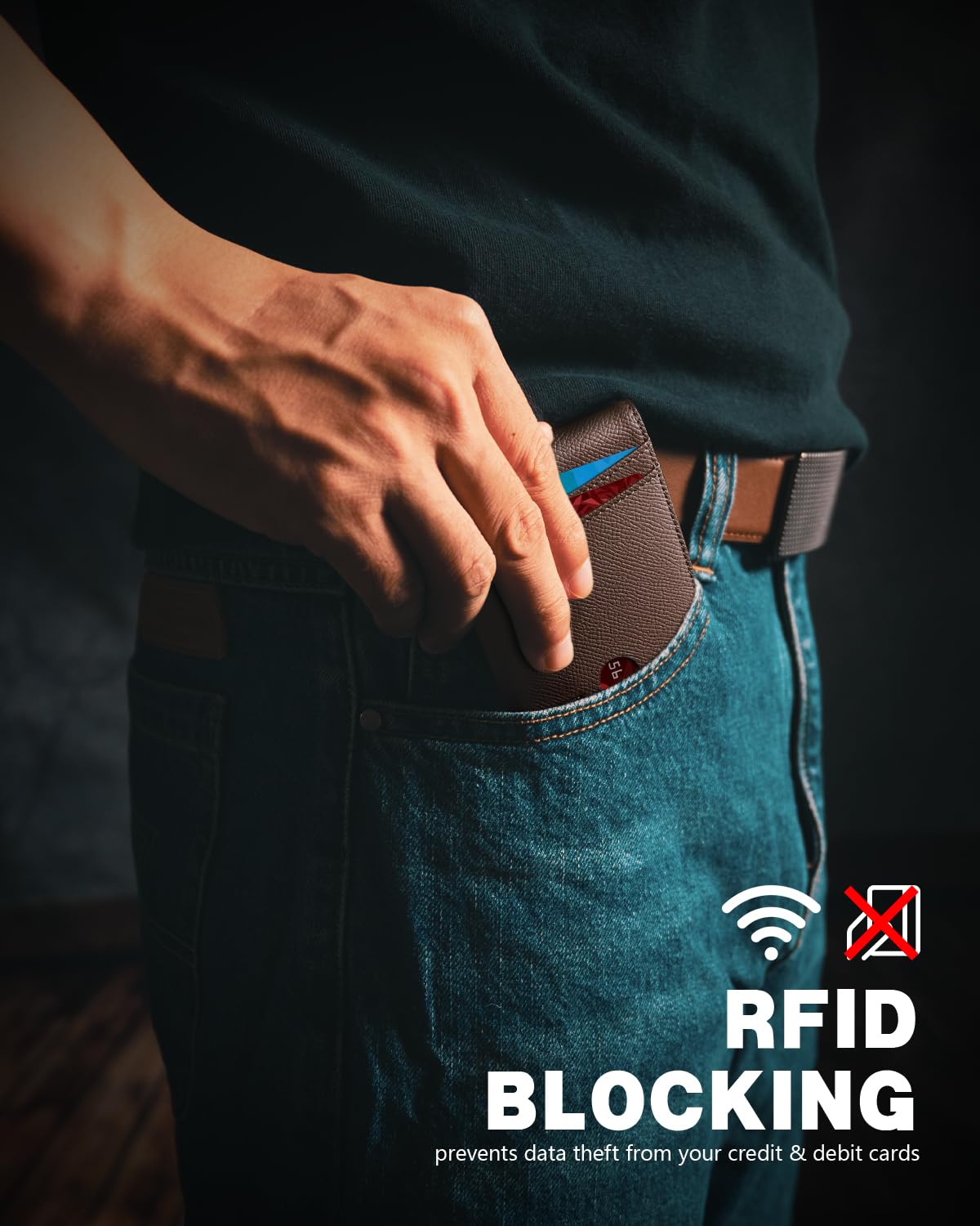 Craques Slim RFID Wallet for Men - Brown Leather craques