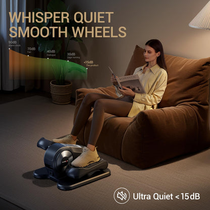 Under Desk Elliptical Machine, Electric Seated Pedal Exerciser