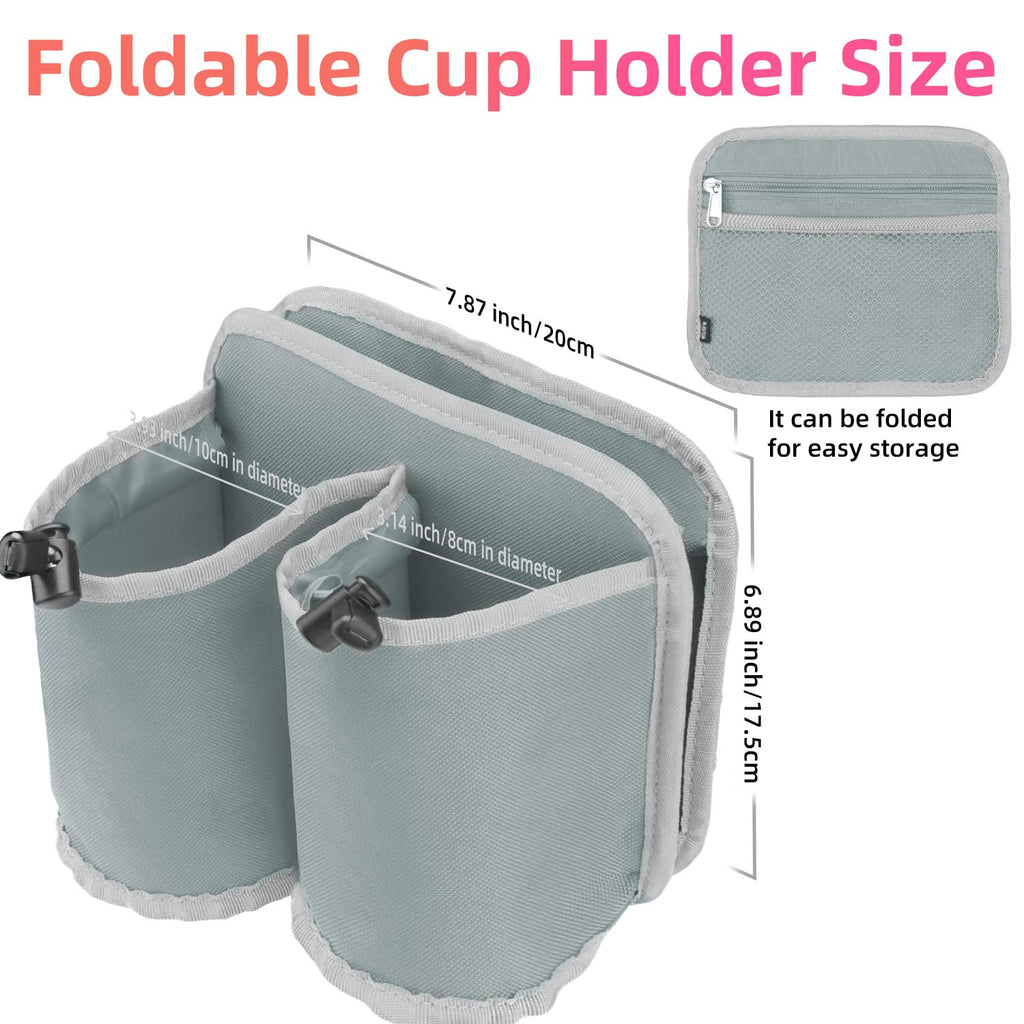 Craques Travel Cup Holder for Luggage with Storage Pouch craques