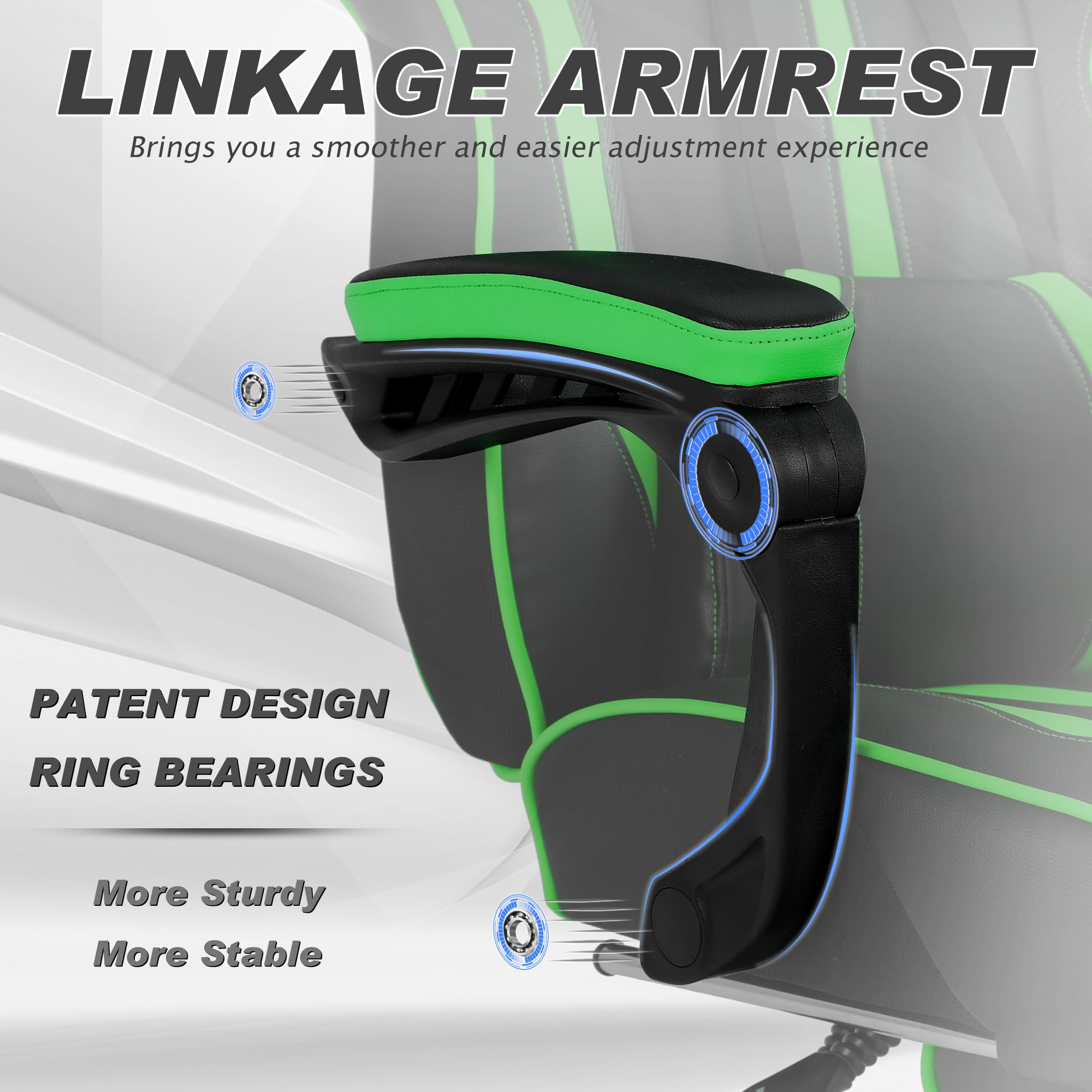 Vonesse Gaming Chair with Footrest by Craques - White & Pink