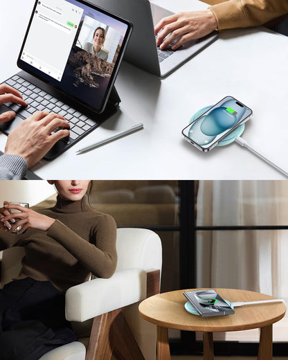 Fast Wireless Charger, NANAMI 15W Max Qi Charging Pad for iPhone 16/15 Pro Max/14 Plus/13/12 Mini/11/XR/XS/X/8