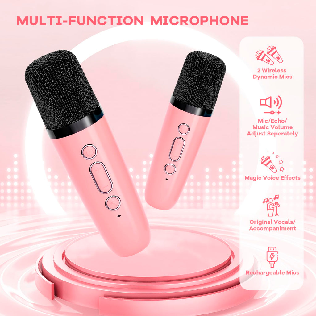 Mini Karaoke Machine for Kids Adults, Portable Bluetooth Speaker - craques