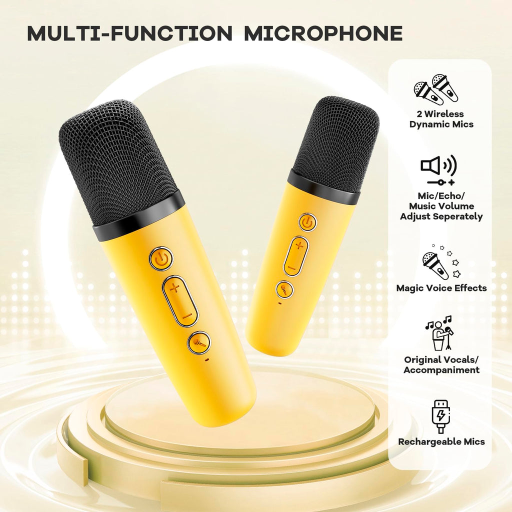 Mini Karaoke Machine for Kids Adults, Portable Bluetooth Speaker - craques