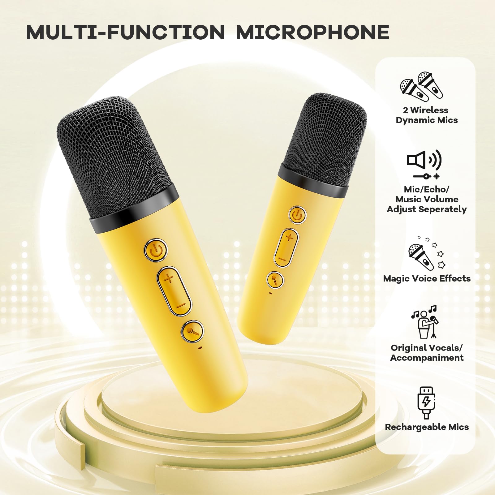 Mini Karaoke Machine for Kids Adults, Portable Bluetooth Speaker - craques