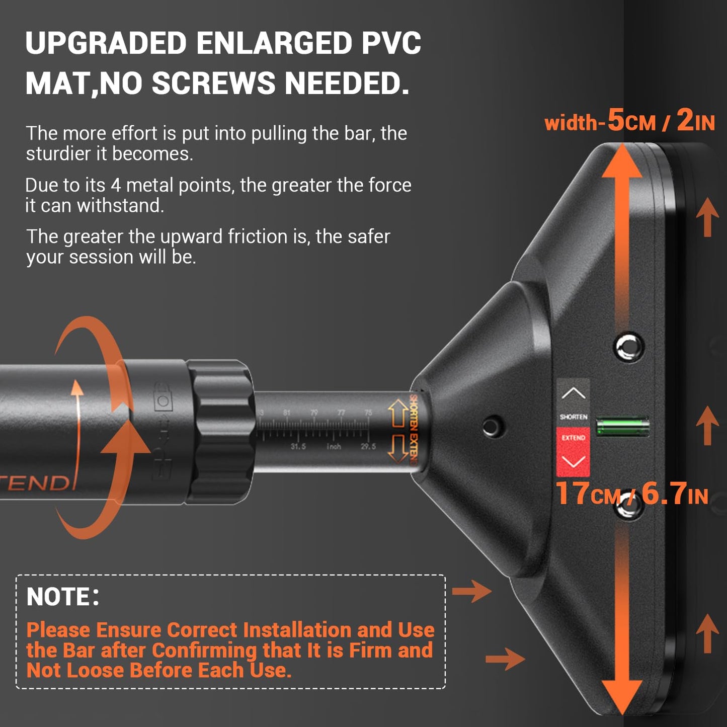 Sportneer Pull Up Bar: Strength Training Chin up Bar without Screws
