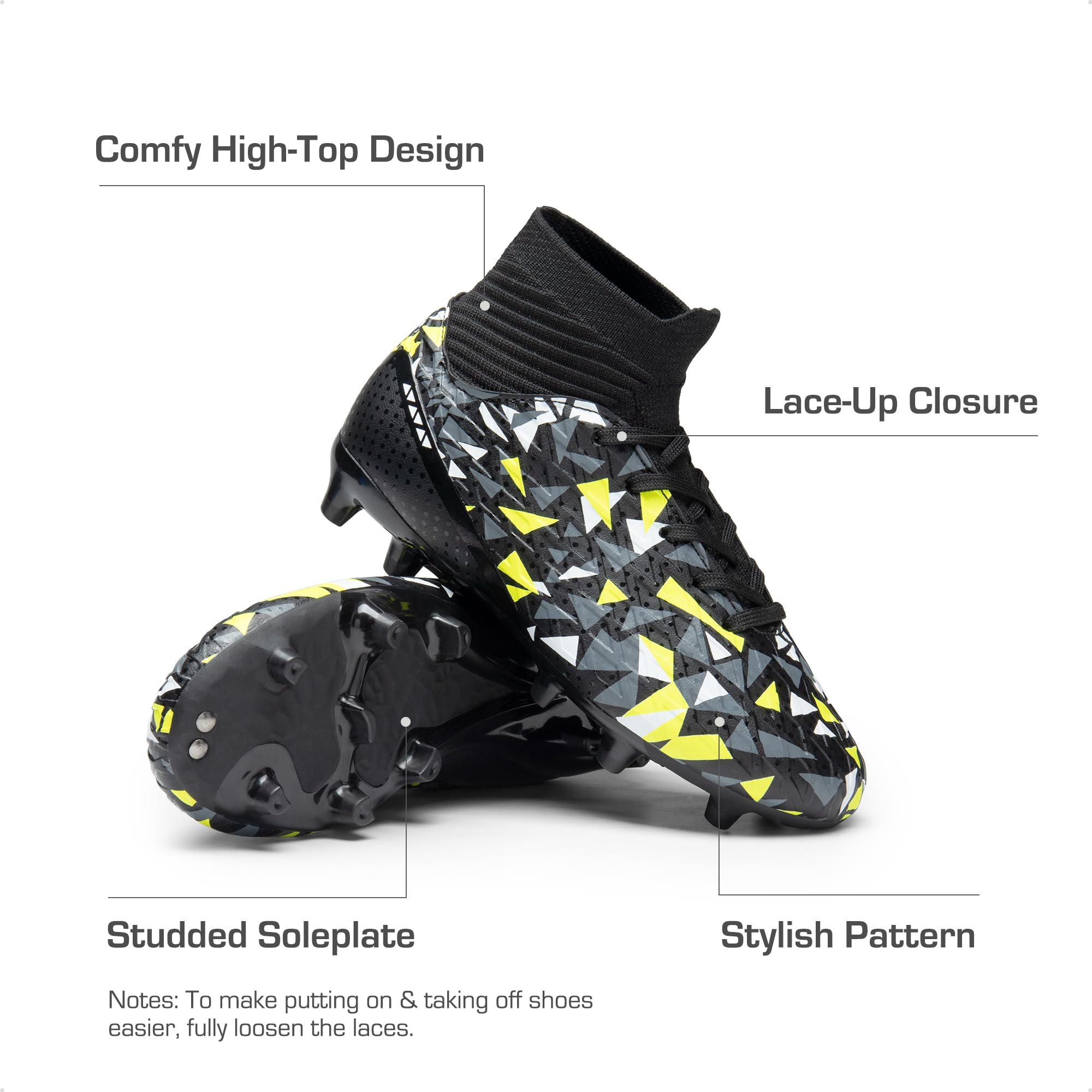DREAM PAIRS Boys Football Cleats Youth High Top Firm - craques