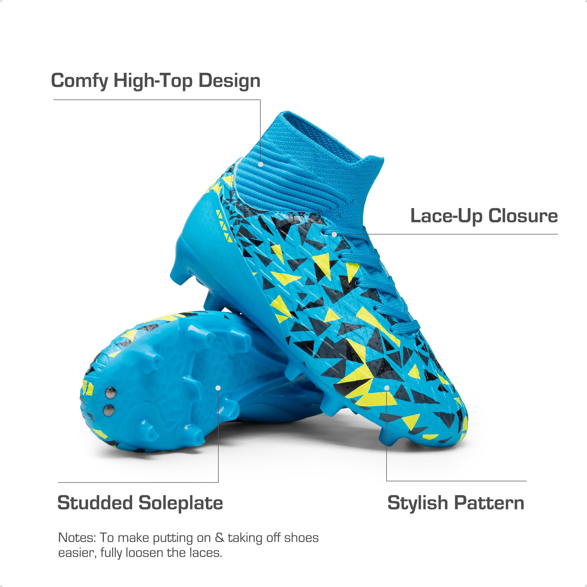 DREAM PAIRS Boys Football Cleats Youth High Top Firm - craques