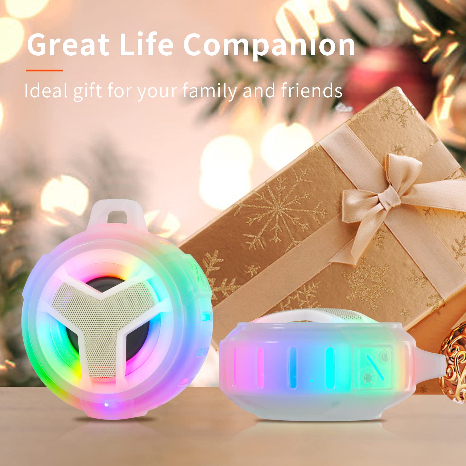 Craques Waterproof Bluetooth Shower Speaker with LED Lights craques