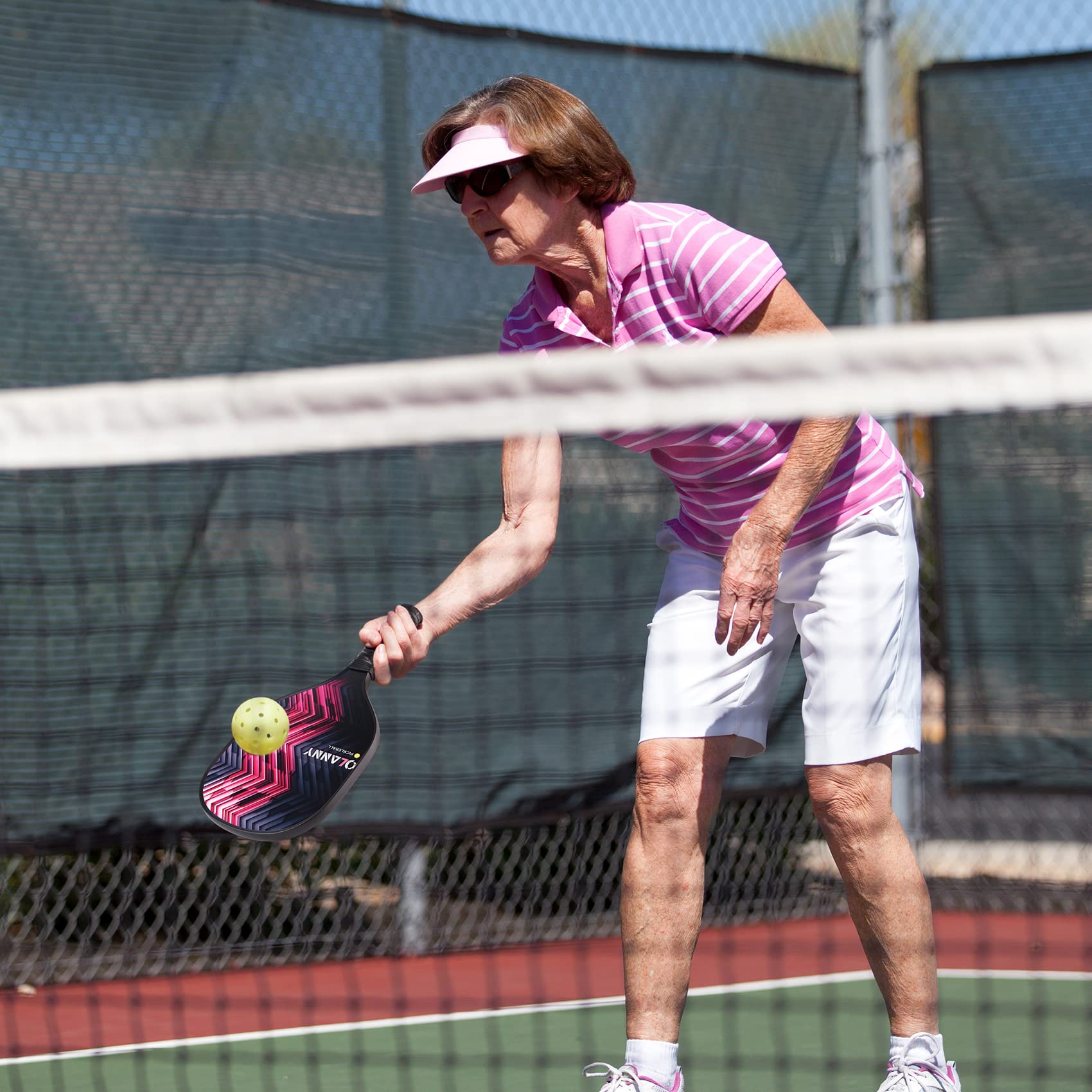 Graphite Pickleball Paddles 4 Pack - Premium Rackets Fiber Face - craques