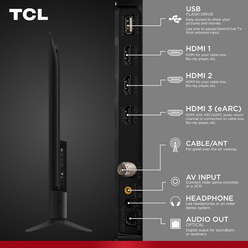 TCL 65-Inch Q6 QLED 4K UHD Smart TV with Fire TV (65Q651F, 2025 Model) Dolby Vision, HDR PRO+, Dolby Atmos, Alexa Built-in with Voice Remote, Apple AirPlay 2 Compatibility, Streaming Television