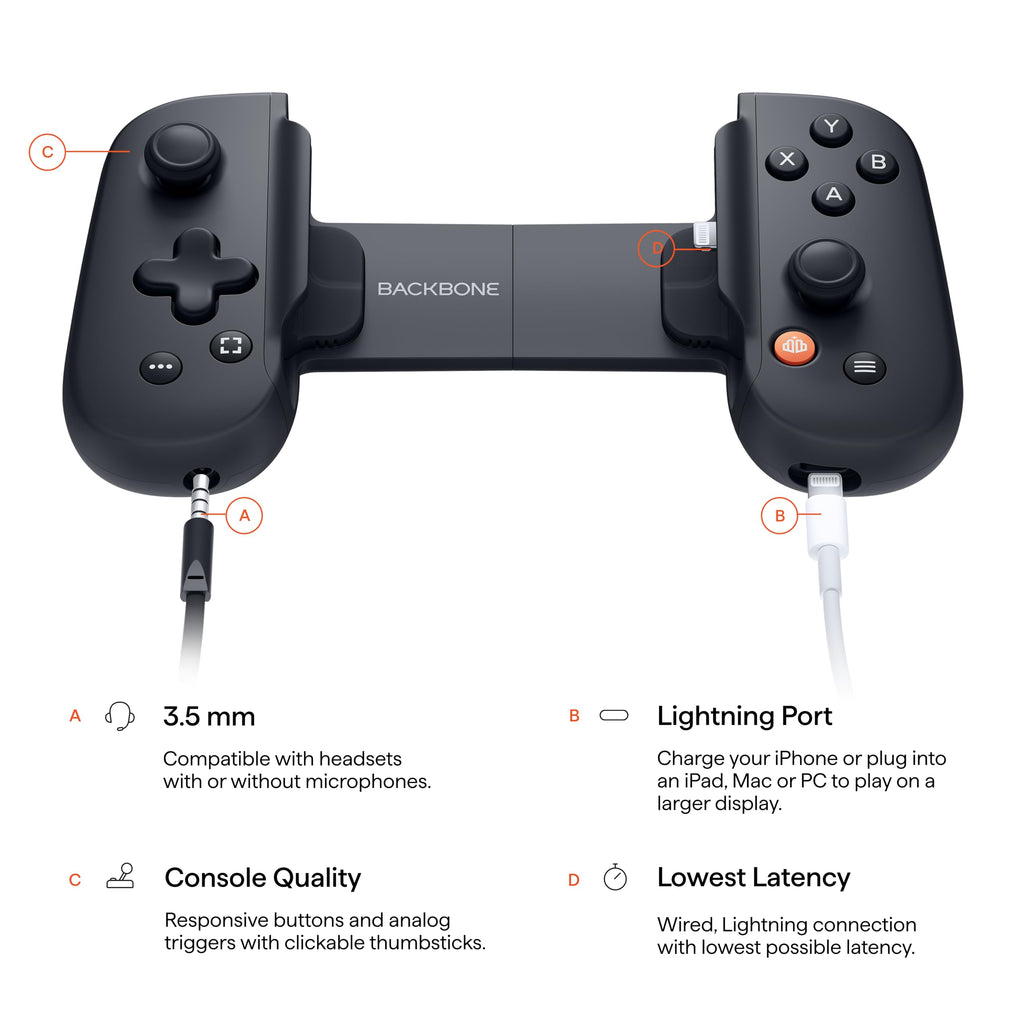BACKBONE One Mobile Gaming Controller for Android and iPhone 15/16 Series (USB-C) - craques