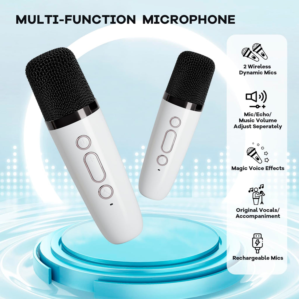 Mini Karaoke Machine for Kids Adults, Portable Bluetooth Speaker - craques