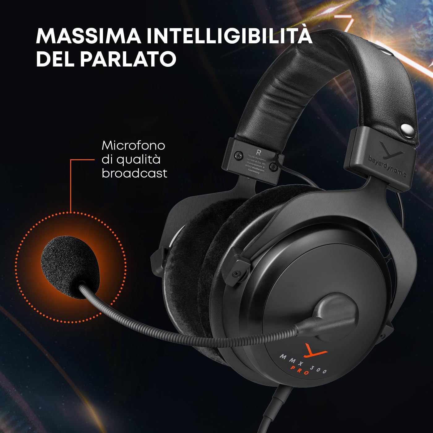 beyerdynamic MMX 300 PRO Closed Gaming Headset with Stellar.45 Driver and Condenser Microphone - craques