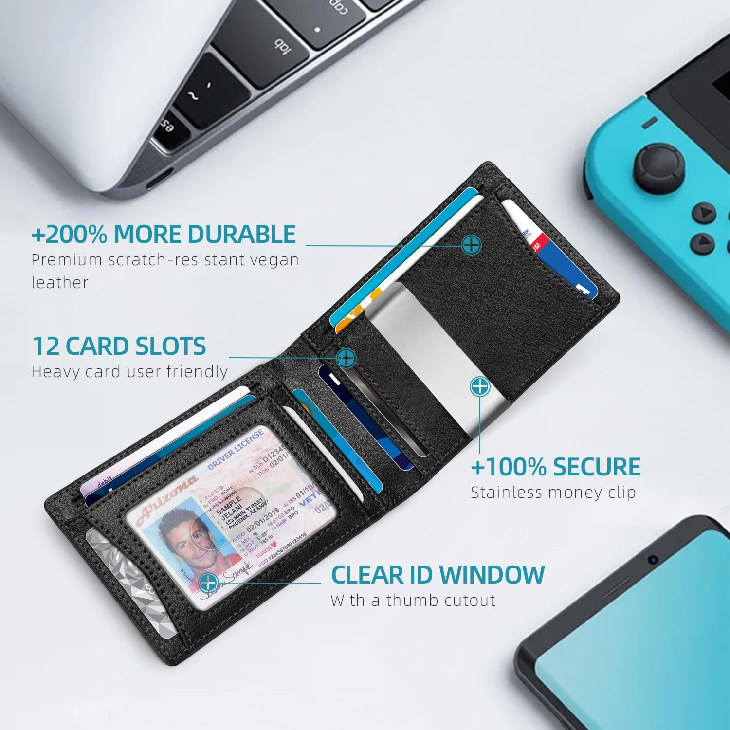 Craques Slim RFID Wallet for Men - Brown Leather craques