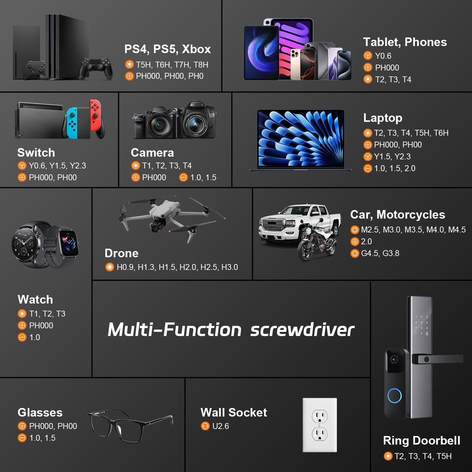 JOREST 38Pcs Small Precision Screwdriver Set, Tool Gifts for Men - craques