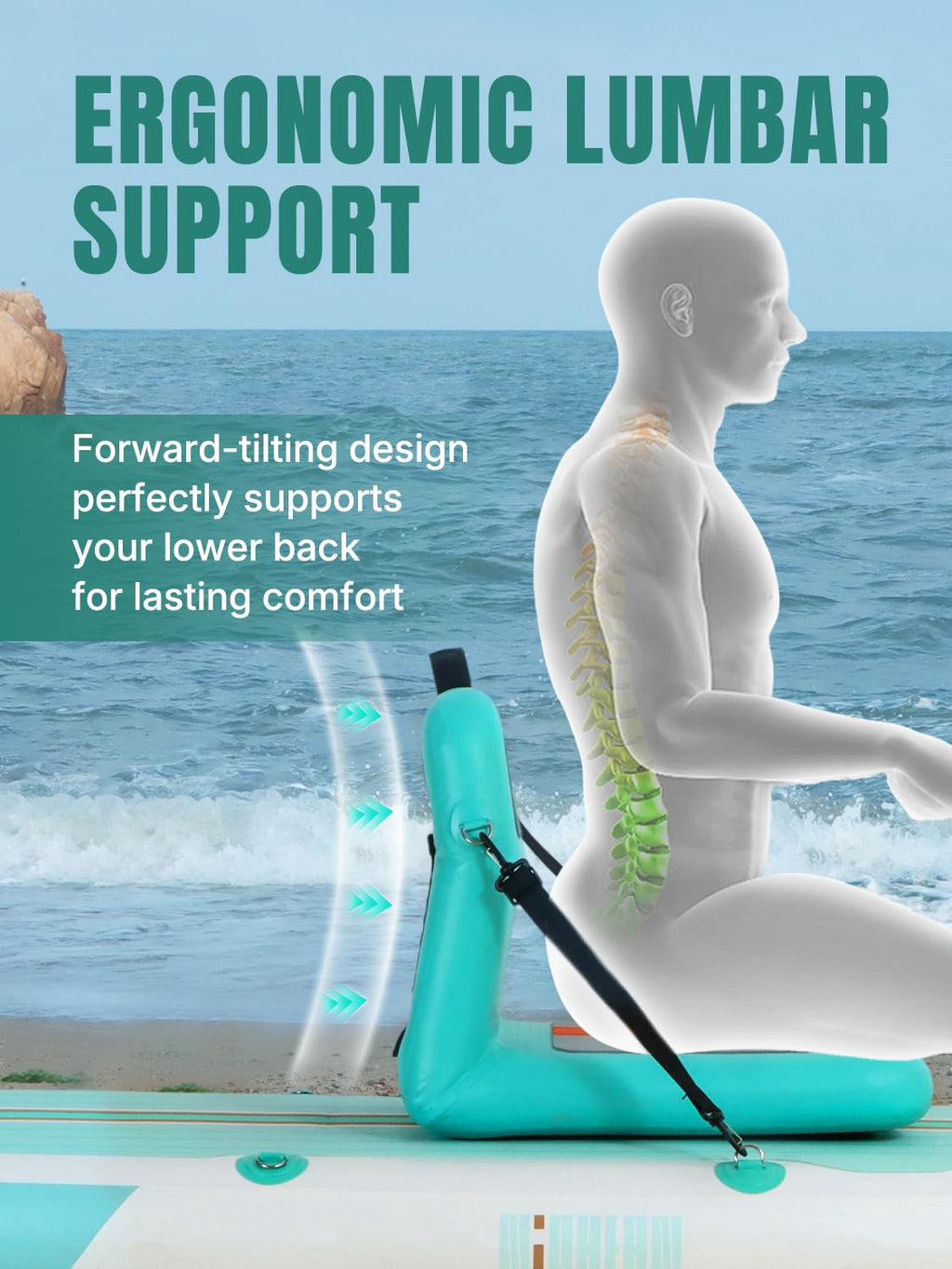 Niphean Inflatable Stand Up Paddle Board with SUP Accessories, Anti-Slip EVA Deck, 10'6'' Paddleboards Inflatable Paddle Boards for Adults & Youth of All Skill Levels - craques