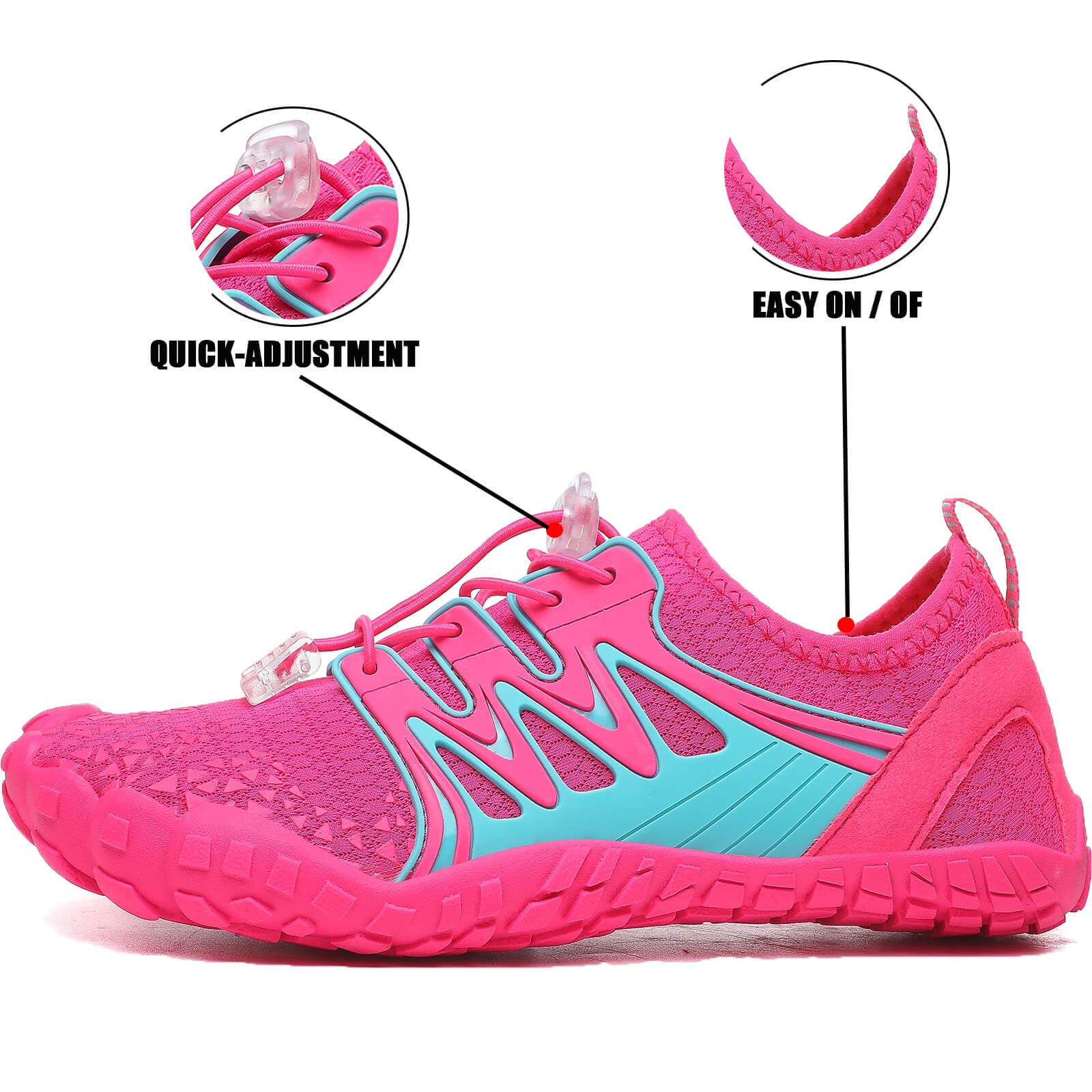 Mens Womens Water Shoes Quick-drying Barefoot Swimming Shoes - craques