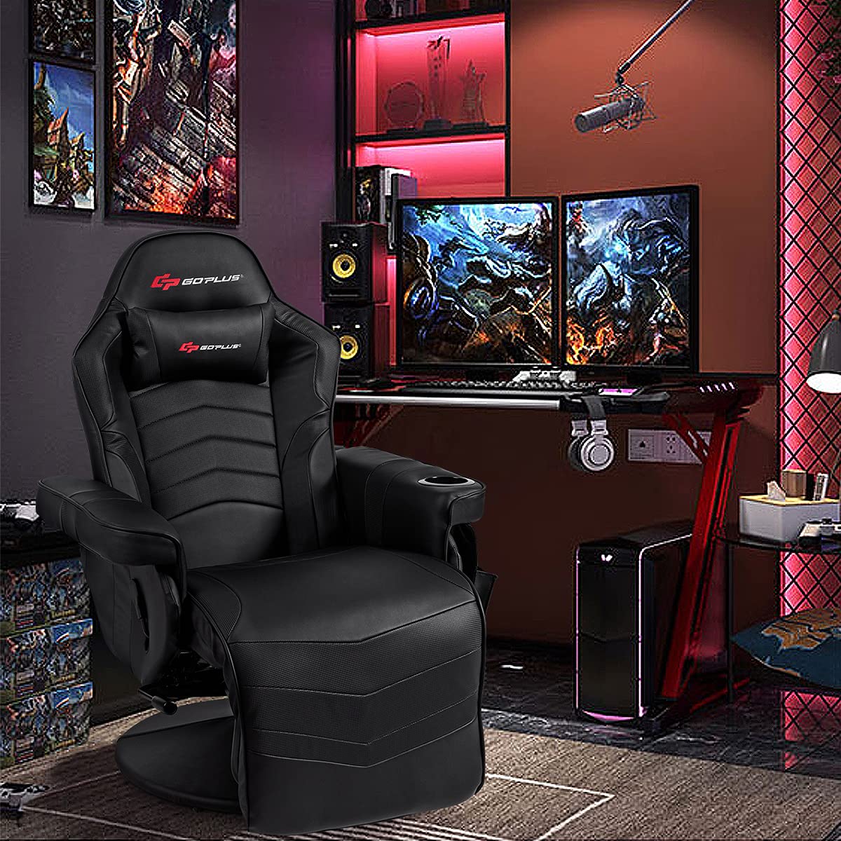 POWERSTONE Gaming Recliner, Adjustable Massage Gaming Chair - craques