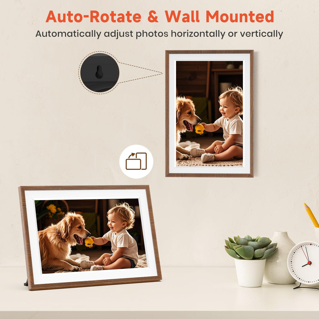 Craques Frameo WiFi Digital Picture Frame with Wood Finish craques
