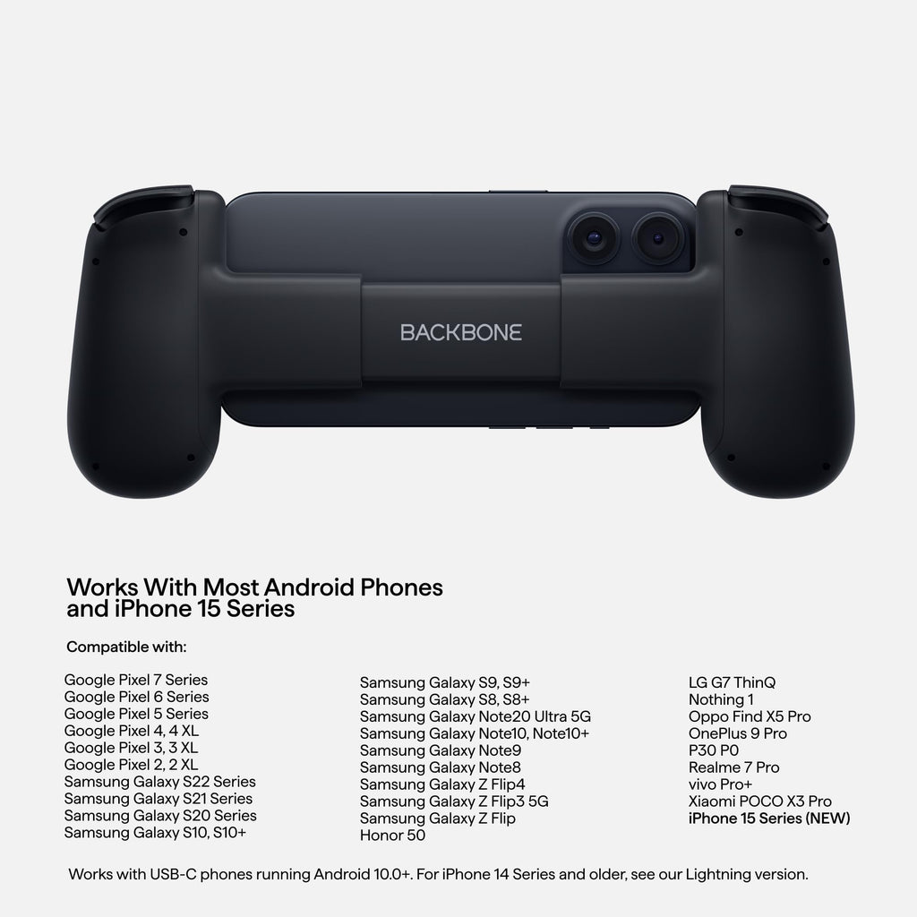 BACKBONE One Mobile Gaming Controller for Android and iPhone 15/16 Series (USB-C) - craques
