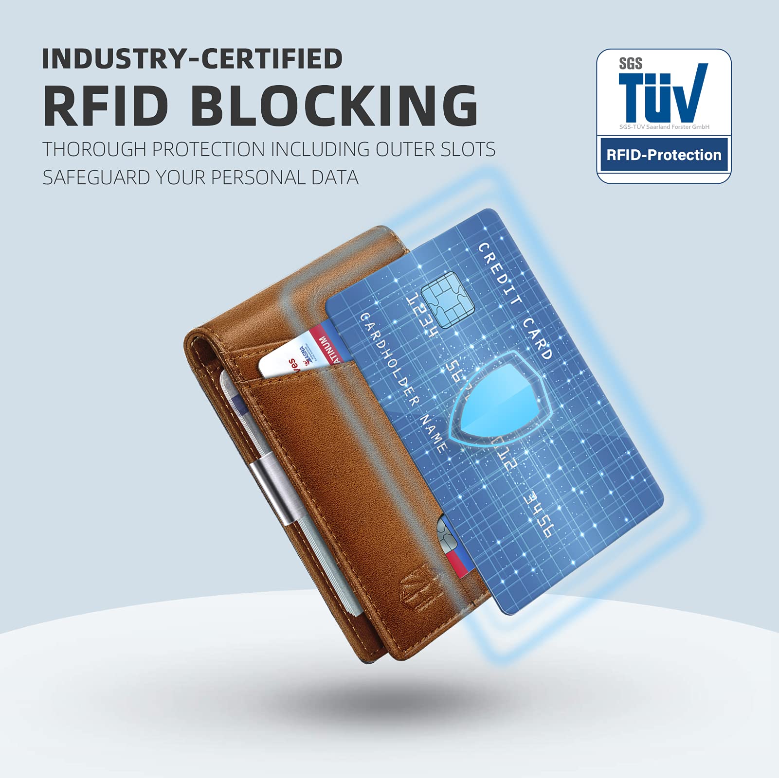 Craques Slim RFID Wallet for Men - Brown Leather craques