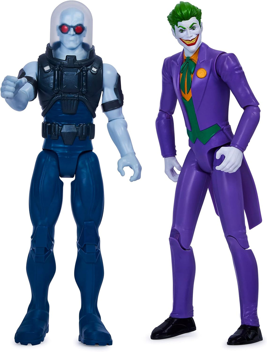 DC Comics Batman and Robin vs. The Joker Mr. Freeze 12-inch Action Figures Kids Toys for Boys Girls Ages 3 Up