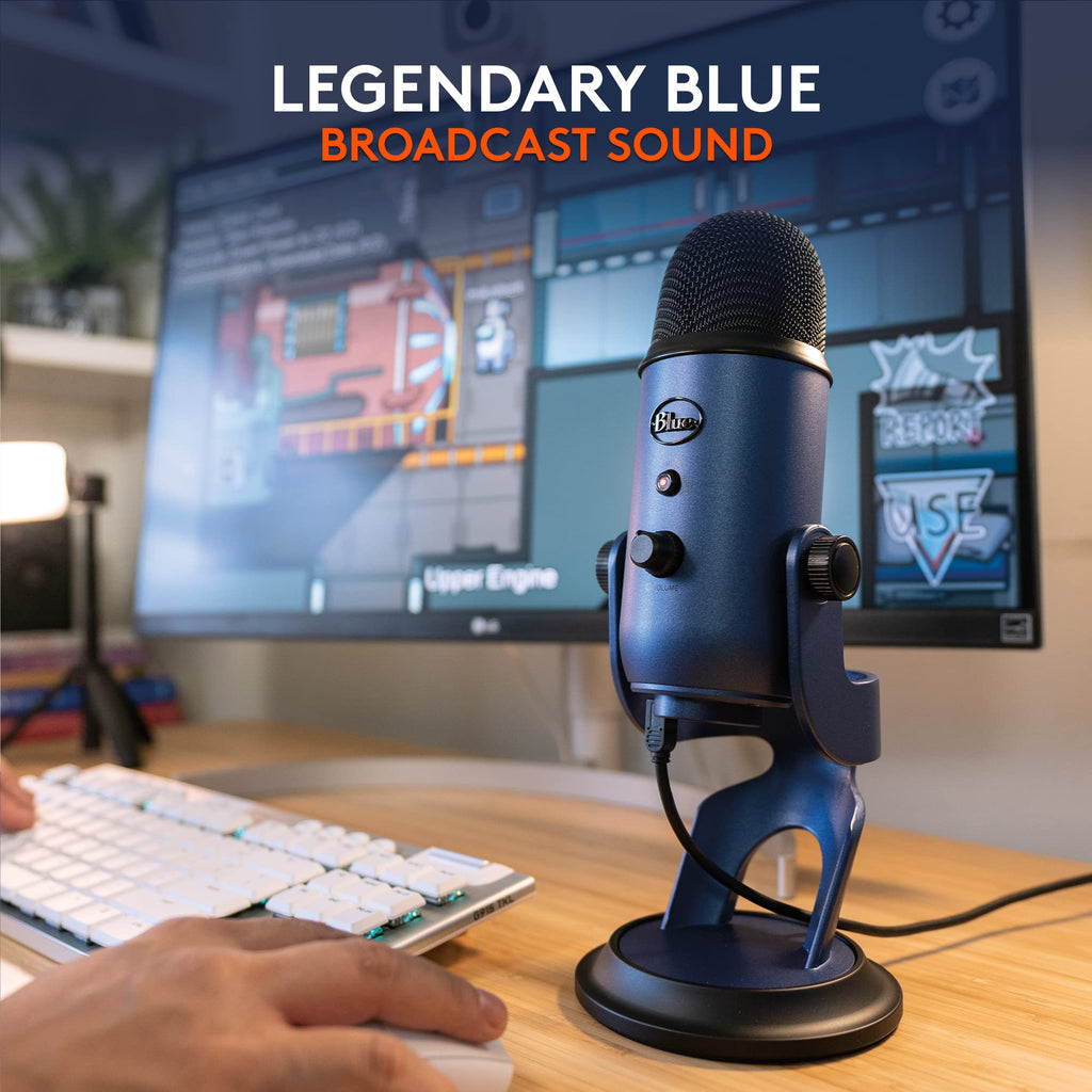 Blue Yeti USB Microphone for PC, Mac, Gaming, Recording, Streaming, Podcasting - craques
